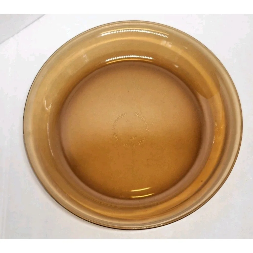 Lot Of 2 Anchor Hocking 462 Pyrex 209  Amber Pie Plate  Vintage Corningware‎ 9in